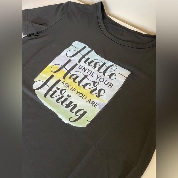 Hustle Entrepreneur Pastel Colored Graphic Print Black T-Shirt Women’s Small - Picture 6 of 13